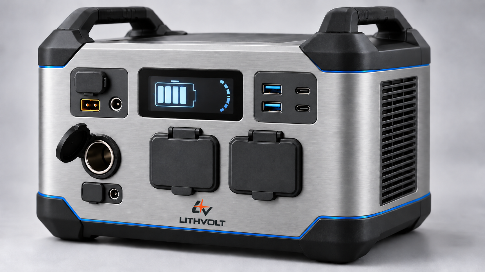 Portable power station ports and controls