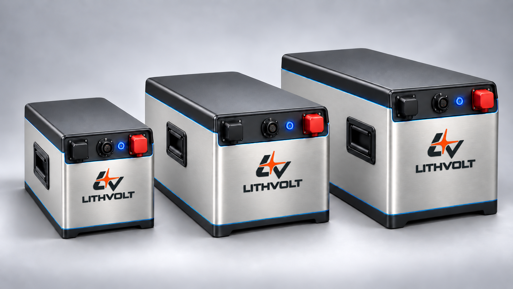 Custom RV lithium battery enclosure lineup
